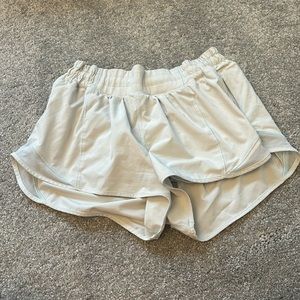 very light blue lululemon shorts size 8 2 inches